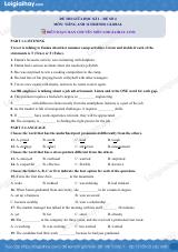 Đề thi giữa kì 1 Tiếng Anh 12 Friends Global - Đề số 4